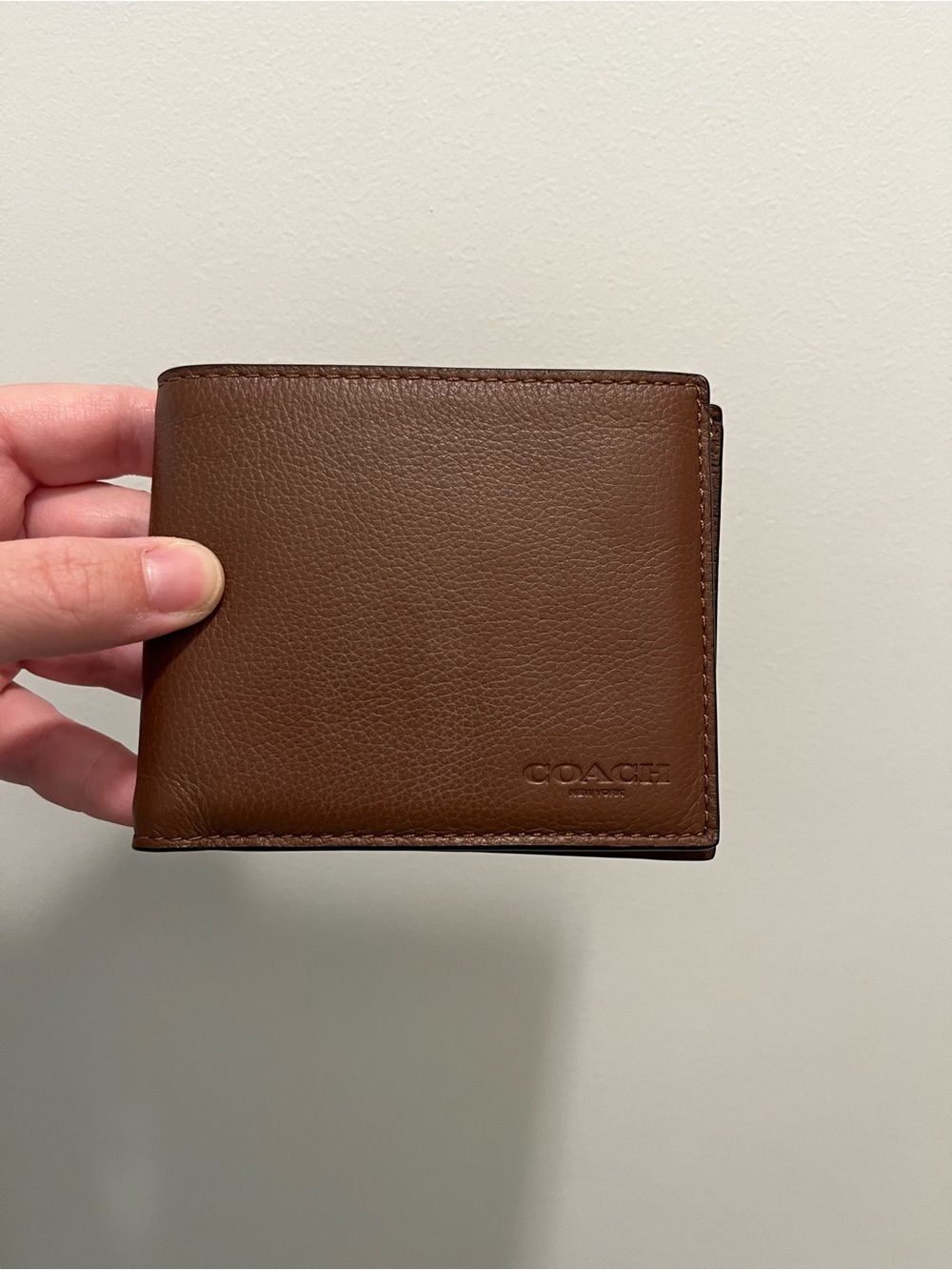 NWT Brown Leather Coach Men’s wallet